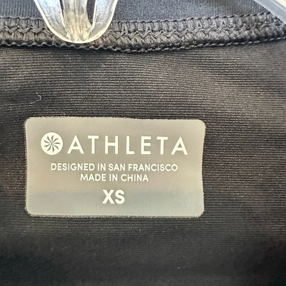 ATHLETA Black Ruched Front Zip Front Nylon Blend Jacket XS - Picture 9 of 9